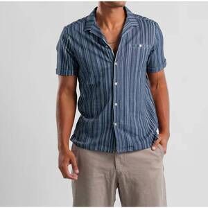 NEW STONE ROSE twilight vintage pinstripe shirt in navy